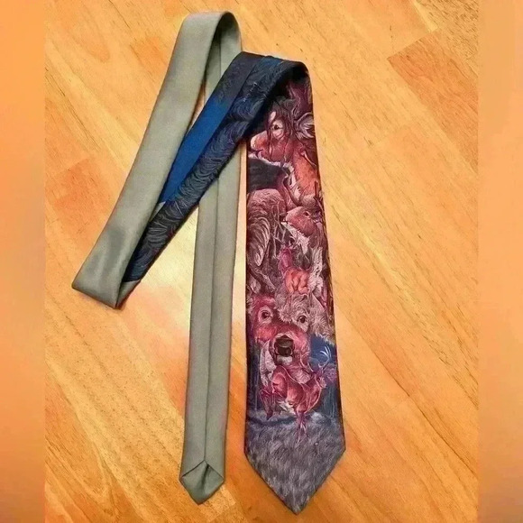 Vintage Ralph Marlin "Deer" Hunting Men's Necktie - 3” Wide - Picture 1 of 9